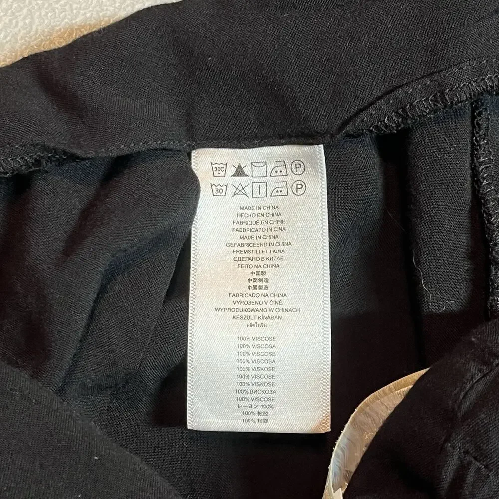 Michael Kors Straight Leg Dress Pants Womens Size 6 Black Trousers 100% Viscose